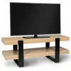 Image de Meuble TV 114 cm double plateau PHOENIX bois et noir
