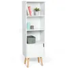 Image de Bibliothèque étagère de rangement colonne EMMIE scandinave blanc