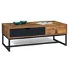 Image de Table basse rectangulaire CHICAGO 2 tiroirs design industriel