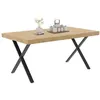 Image de Table a manger fixe sans tiroir 6 personnes rectangulaire en MDF 160 x 90 x 73 cm