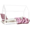 Image de Lit cabane GENERIQUE 90x190 en mdf barriere sommier blanc