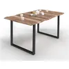 Image de Table a manger fixe sans tiroir 6 personnes rectangulaire en MDF L 160 cm