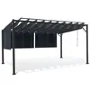 Image de Pergola édition luxe lames orientables 3x4 M et 4 stores gris anthracite