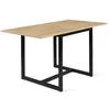 Image de Table a manger extensible sans tiroir 8 personnes rectangulaire en MDF 80 x 78 x 78 cm