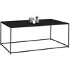 Image de Table basse rectangulaire DAVIS 113 cm en métal noir mat design industriel