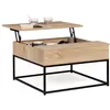 Image de Table basse plateau relevable carrée DETROIT design industriel