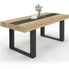 Image de Table a manger fixe sans tiroir en.casa 10 personnes en mdf 200 x 90 cm