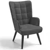 Image de Fauteuil scandinave ANIA en velours gris