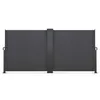 Image de Paravent extérieur rétractable double 180 x 800 CM gris anthracite store latéral