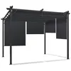 Image de Pergola édition spéciale toit rétractable 3x3 M et 4 stores gris anthracite