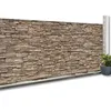 Image de Brise vue occultant 1,2 x 10 M motif pierre marron 160 gr/m²
