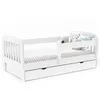 Image de Lit enfant 80 x 160 cm LILIA 1 tiroir de rangement avec sommier et barrières