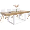 Image de Table a manger fixe sans tiroir 10 personnes rectangulaire en Bois L 200 cm