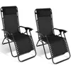 Image de Lot de 2 fauteuils de jardin inclinables RELAX grand confort noir