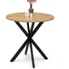 Image de Table a manger fixe sans tiroir 4 personnes rond en Bois L 80 cm