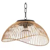 Image de Lampe solaire extérieure SYDNEY suspension en métal effet rotin