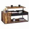 Image de Table basse plateau relevable rectangulaire CHICAGO avec coffre design industriel
