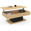 Image de Table basse plateau relevable rectangulaire EDEN bois et noir