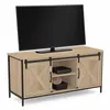 Image de Meuble TV 113 cm QUEBEC 2 portes granges coulissantes design industriel