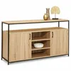 Image de Buffet 140 cm DETROIT 2 portes et 3 étagères design industriel