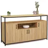 Image de Buffet 140 cm DETROIT 4 portes avec niche design industriel