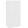 Image de Armoire 2 portes VITO blanc penderie 80 cm avec étagères rangement maxi capacité