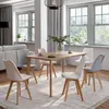 Image de Lot de 6 chaises scandinaves SARA mix color pastel rose x2, gris clair x2 et blanc x2