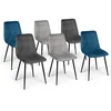 Image de Lot de 6 chaise id market interieur non pliable H. 45 cm en metal bleu