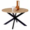 Image de Table basse ronde ALIX pied araignée 70 cm bois et noir