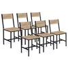 Image de Lot de 6 chaise de bureau id market en mdf non pliable interieur bois