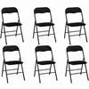 Image de Lot de 6 chaise de conference id market en metal pliable interieur H. 80 cm noir