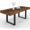 Image de Table a manger extensible sans tiroir 10 personnes rectangulaire en Bois L 160 cm