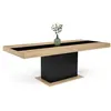 Image de Table a manger extensible sans tiroir 10 personnes rectangulaire en MDF L 160 cm