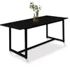 Image de Table a manger extensible sans tiroir 10 personnes rectangulaire en MDF L 160 cm