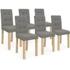 Image de Lot de 6 chaise id market H. 94 cm non pliable interieur en bois gris