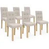 Image de Lot de 6 chaise id market interieur non empilable non pliable H. 94 cm en bois beige