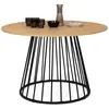 Image de Table a manger fixe sans tiroir 6 personnes rond en Bois 110 x 110 x 75 cm