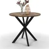 Image de Table a manger fixe sans tiroir 4 personnes rond en MDF L 80 cm