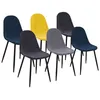Image de Lot de 6 chaise id market interieur non pliable H. 86 cm en metal bleu