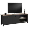 Image de Meuble TV 140 cm campagne ISIS bois et noir