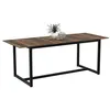 Image de Table a manger extensible sans tiroir 10 personnes rectangulaire en MDF L 160 cm