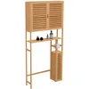 Image de Meuble WC 3 en 1 avec armoires de rangement bambou BEA