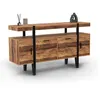 Image de Buffet 140 cm AUSTRIA 4 portes pieds épingle