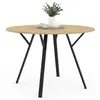 Image de Table a manger fixe sans tiroir 6 personnes rond en Bois L 110 cm