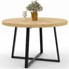 Image de Table a manger fixe sans tiroir id market en mdf 6 personnes 110 x 110 cm