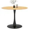 Image de Table a manger fixe sans tiroir 4 personnes rond en Metal L 100 cm