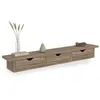 Image de Etagère murale console d'entrée LISE 3 tiroirs façon hêtre