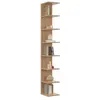 Image de Etagère murale suspendue double position CHIARA 8 étagères façon hêtre 190 cm