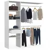 Image de Kit dressing MELINE 160 x 40 x 180 cm blanc avec étagères + tiroir + double penderie