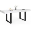 Image de Table a manger extensible sans tiroir 10 personnes rectangulaire en MDF L 160 cm